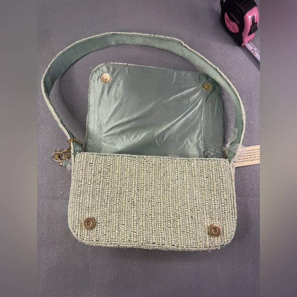Viral Beaded Bag! NWT Golf Cart Made in India Shoulder Bag - Picture 7 of 9